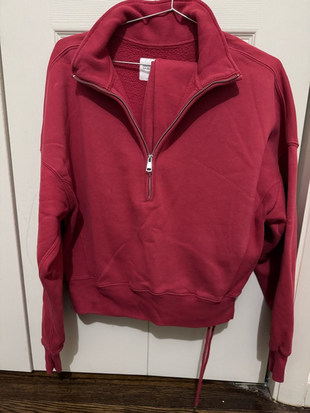 Abercrombie & Fitch Red Fleece Pullover
